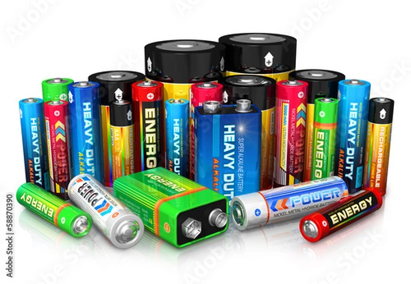 Obraz Zbiór różnych baterii