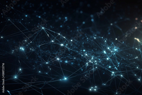 Fototapeta Abstract technology background. AI Generated