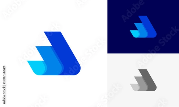 Obraz financial growth chart logo design vector