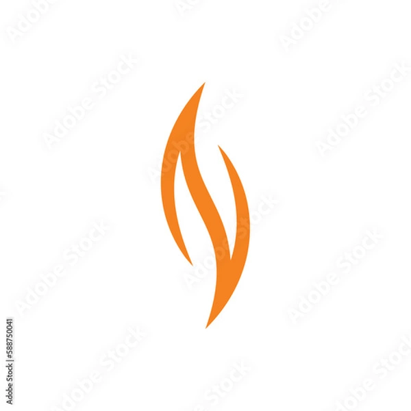 Obraz fire flame letter n logo vector