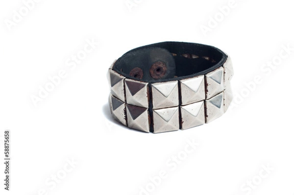 Obraz Rusty stud on white background