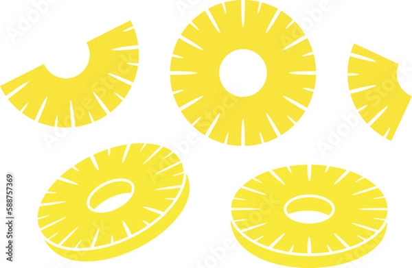 Obraz Pineapple logo. Isolated pineapple on white background
