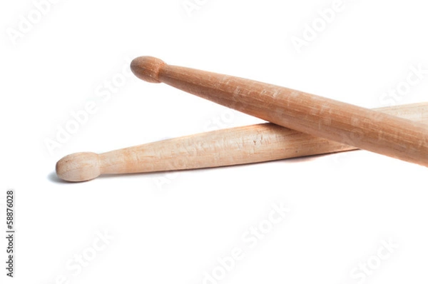 Obraz Chipped drumstick on white background