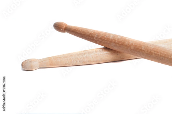 Obraz Chipped drumstick on white background