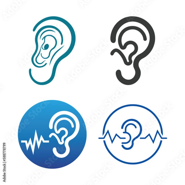 Fototapeta Hearing logo template