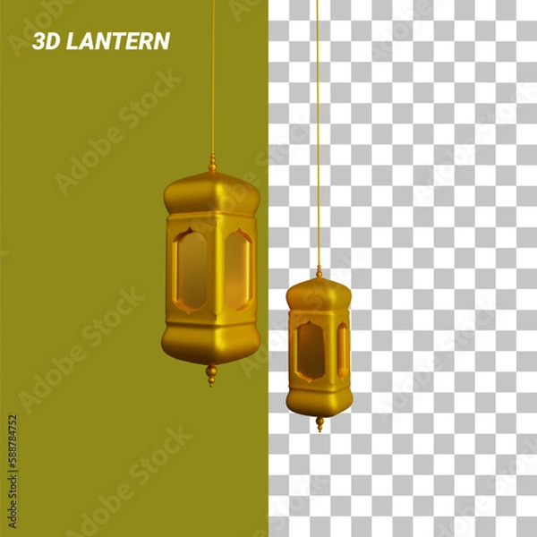 Obraz simple lantern 3d design asset