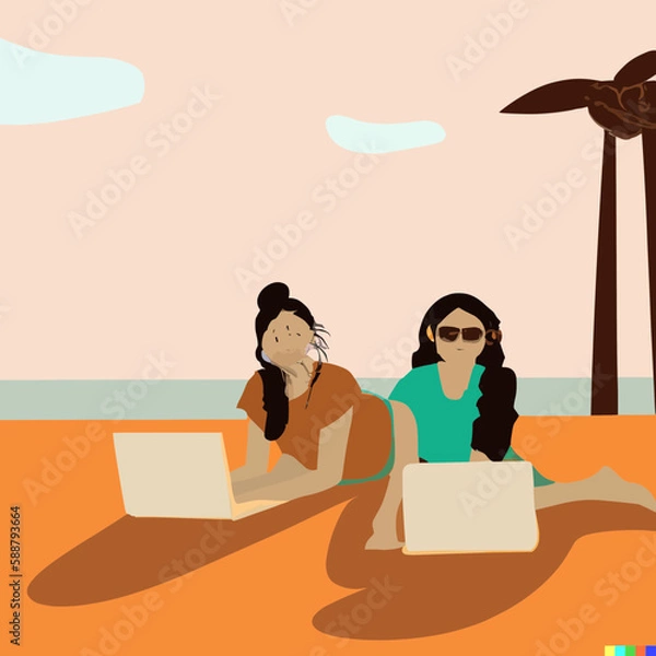 Obraz person working on laptop