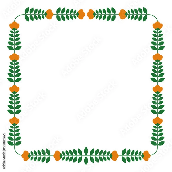 Obraz 北欧風 花柄のフレーム