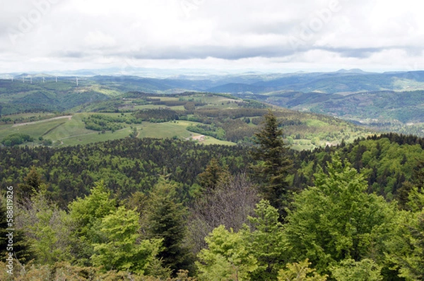 Obraz Panorama du suc de Bauzon