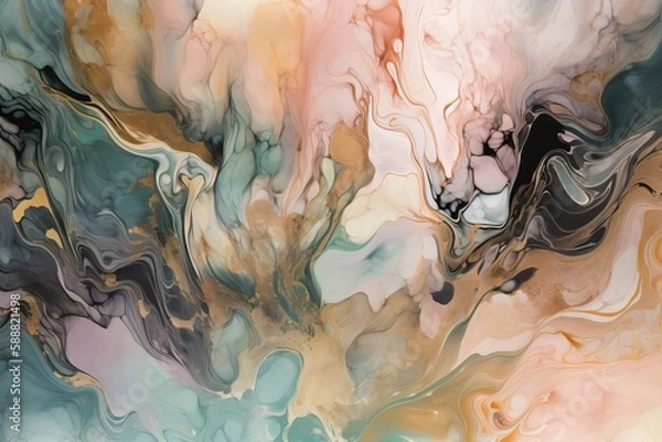 Obraz multicolored alcohol ink pattern