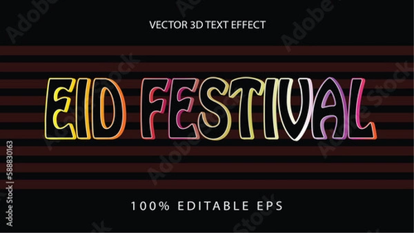 Obraz EID FESTIVAL Text Effect 