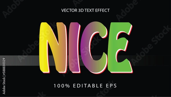 Obraz Text Effect Nice New 