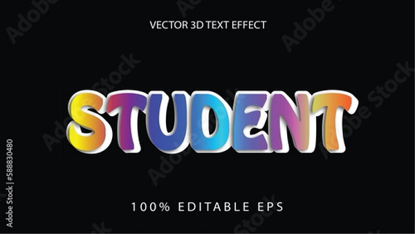 Obraz Text Effect Professional 3D Student 