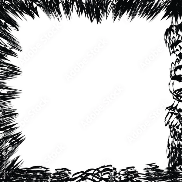 Obraz Vector Grunge Frame Black And White