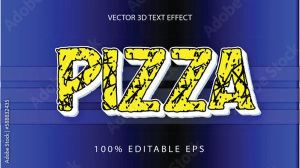 Obraz Pizza Text Effect New 3D