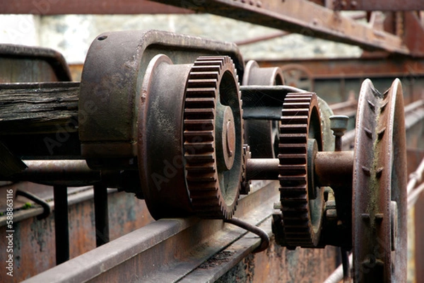 Obraz Anciens rouages dans une usine désaffectée