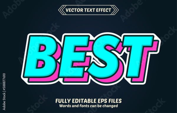 Obraz Vector vectors best text effects, translatable cartoon and comic text style