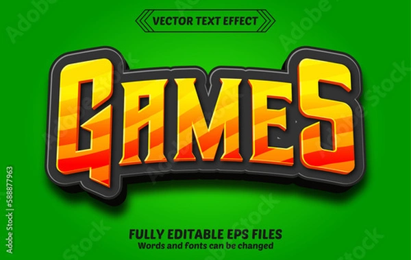 Obraz Vector vectors games 3d text effect
