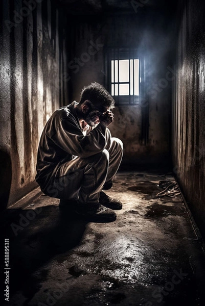 Obraz prisoner in a cell