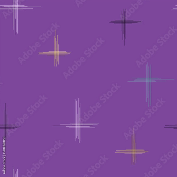 Fototapeta Vector abstract multicoloured stars repeating pattern background.