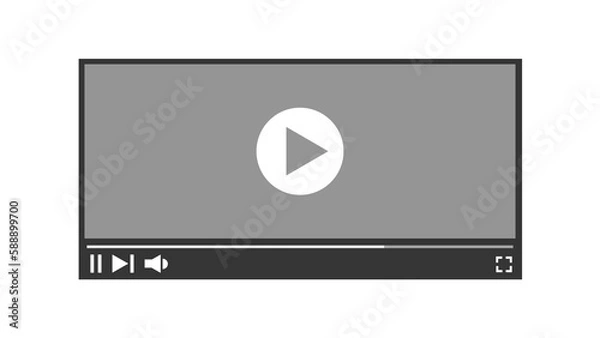 Fototapeta Video player interface