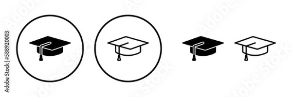 Fototapeta Education icon vector. graduation cap icon vector