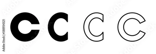 Fototapeta Copyright icon vector for web and mobile app. copyright sign and symbol