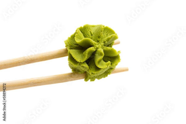 Obraz Wasabi isolated on white background