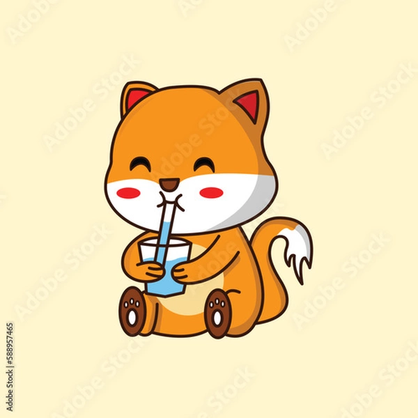 Fototapeta Cats drink