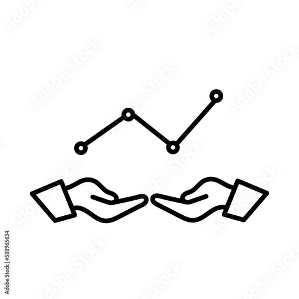 Obraz Business marketing icon with black outline style. technology, teamwork, people, strategy, office, success, corporate. Vector Illustration
