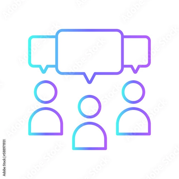 Obraz Feedback feedback icons with purple blue outline style. feedback, answer, survey, opinion, concept, support, customer. Vector illustration