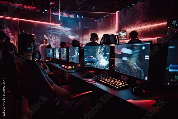 Obraz eSports competition. Generative AI