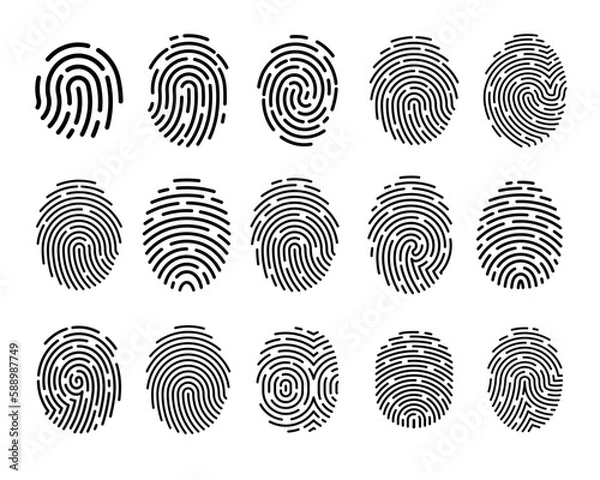 Fototapeta fingerprint icon Signature concept for password encryption. to protect information