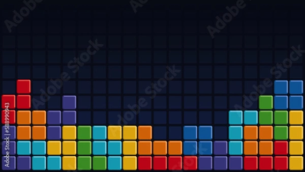 Obraz Tetris Brick Game Background Template 2