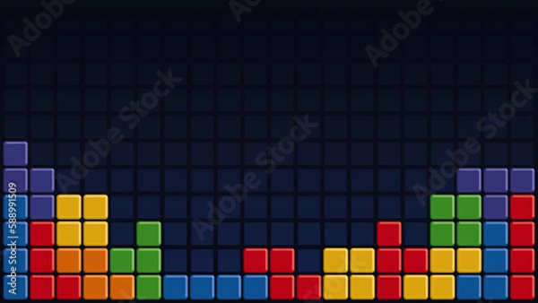 Obraz Tetris Brick Game Background Template