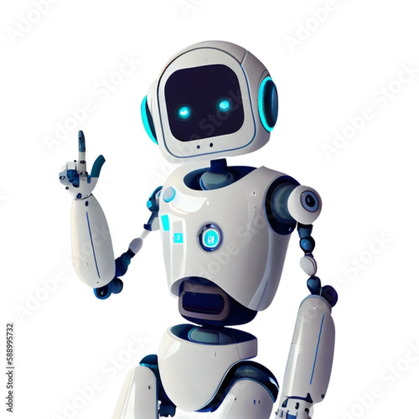 Fototapeta chatbot thinking on transparent background, chatgpt, AI robot, artificial intelligence