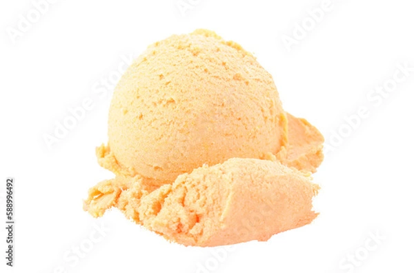 Obraz Ice cream orange isolated on transparent png