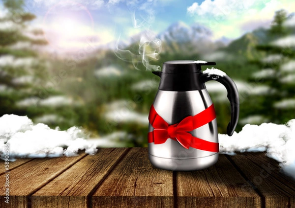 Fototapeta stainless electric kettle