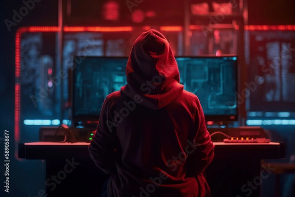 Obraz Offensive security hacking and penetration testing cyber security concept.