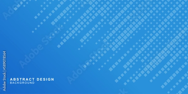 Fototapeta ハーフトーン効果を持つ抽象的な青い背景素材