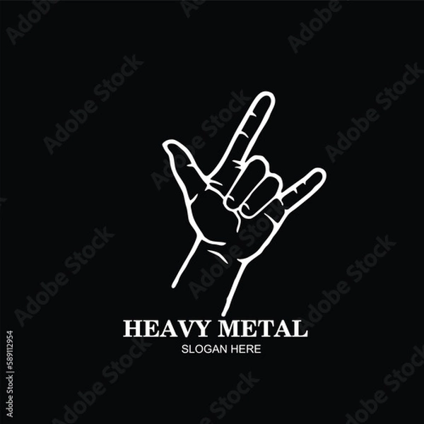 Fototapeta Free vector hand logo template design illustration