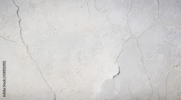 Obraz Rough white cement wall, cement background texture (Generative AI)