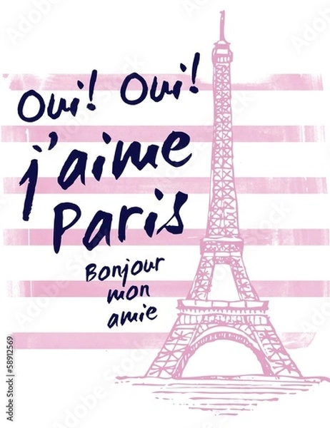 Fototapeta j'aime Paris