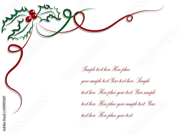 Obraz Christmas holly