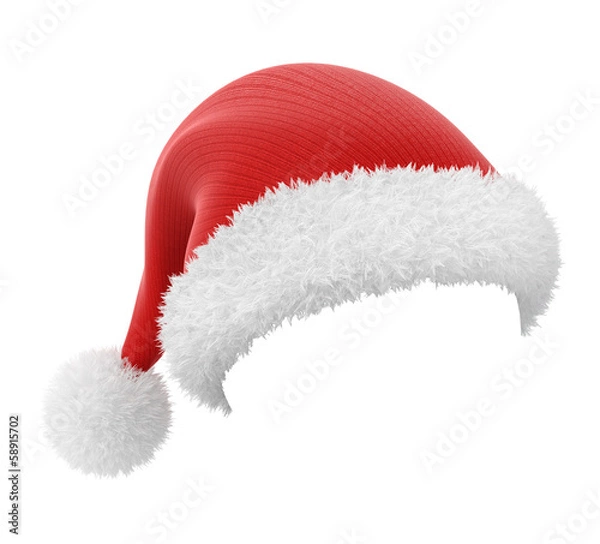 Fototapeta Santa Claus hat, image with a workpath