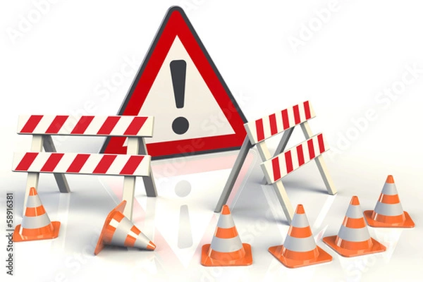 Obraz Baustelle Achtung