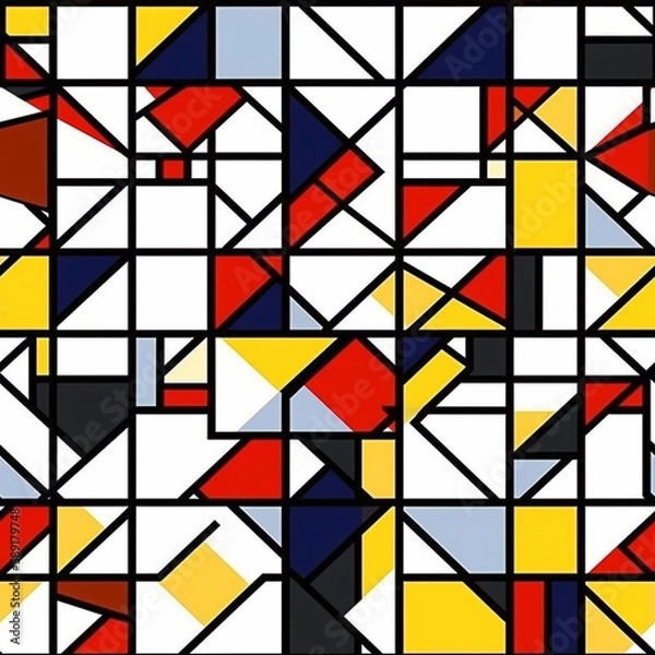 Fototapeta Seamless repeating pattern - contemporary art pattern
