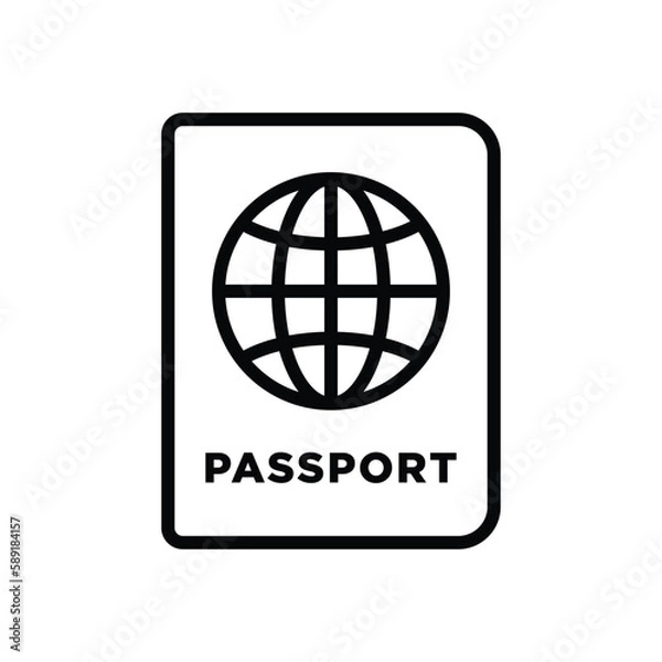 Obraz passport icon vector design template simple and modern
