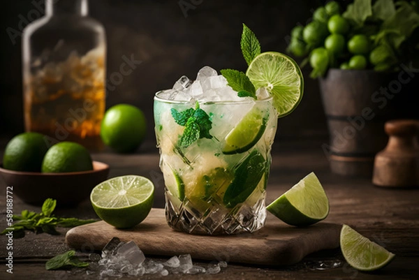 Obraz Caipirinha drink - AI Technology