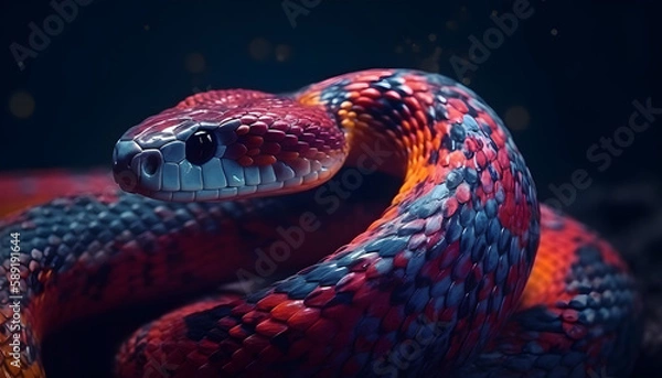 Fototapeta Tropical snake, Generative AI, generative, AI